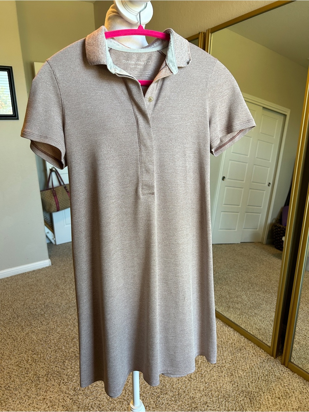 Outdoor Voices Tennis Dress Athletic Pink and Gray Size Small